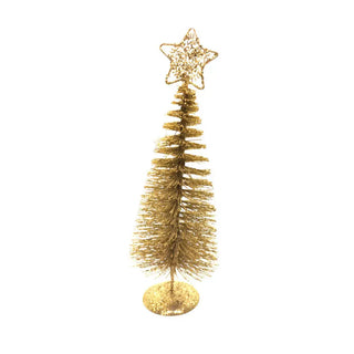 Gold Christmas tree with a star on top