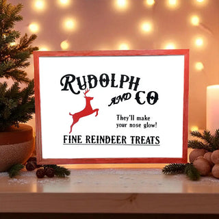 Reindeer Christmas Sign – Festive Seasonal Decoration The Holiday Shop