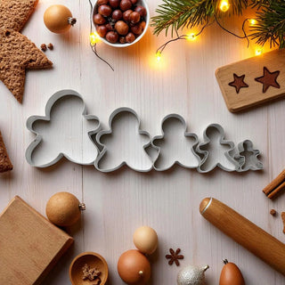 Set of 5 Gingerbread Cookie Cutters – Festive Baking Tools The Holiday Shop