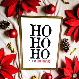 Festive “Ho Ho Ho” Christmas Wall Sign The Holiday Shop