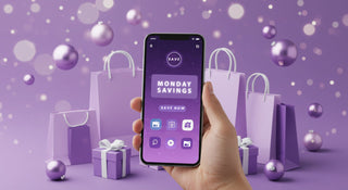 Purple Banner showing Weekly Deals at The Holiday Shop