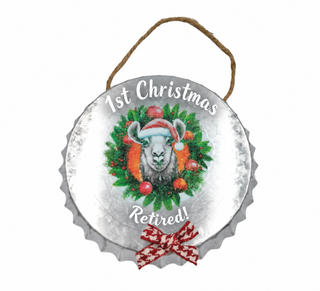 Metal Christmas Tree Hanging Ornament Llama The Holiday Shop