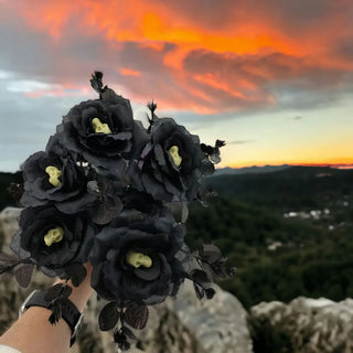 Black Rose Skull Flower The Holiday Shop