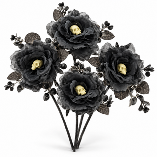Bunch of Black Rose Florals (4)