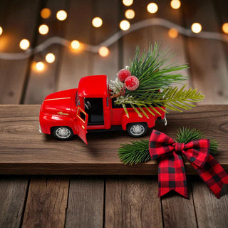 Christmas Red Truck The Holiday Shop