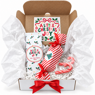 Cracker and candy cane Christmas treat pack