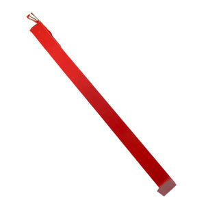 Red rectangular object with a white background