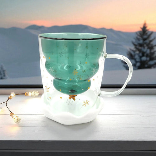Christmas Mug Double-Wall Festive Glassware – product photo 2