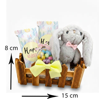 Easter Bunny Gift Basket with Chocolate Eggs