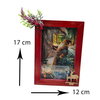 Decorative picture frame with a measurement label on a white background
