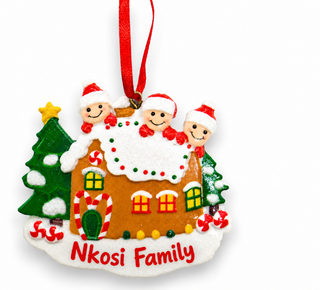 Gingerbread-themed Tree Ornament (Style 3) The Holiday Shop