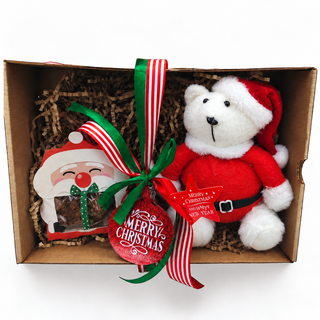 Polar Bear Christmas Gift Set of 3 with Cookies