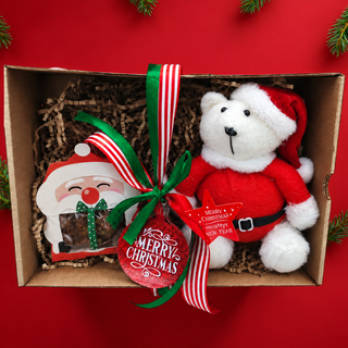 Polar Bear Christmas Gift Set of 3 with Cookies