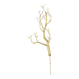 Gold branch decorative item on a white background