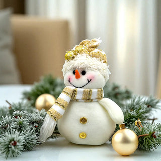 Gold Plush Snowman The Holiday Shop