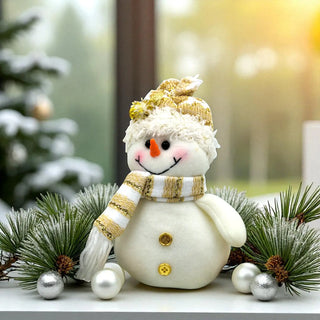 Gold Plush Snowman The Holiday Shop