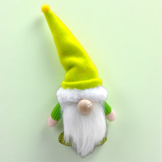 Fluffy Green Gnome – Plush Holiday Decoration