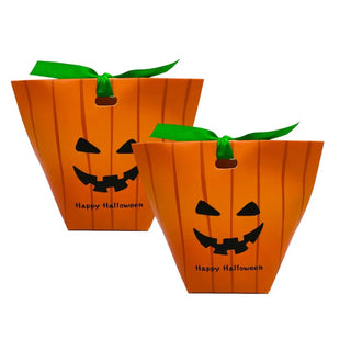 Halloween Pumpkin Treat Bag – Orange Party Favour (2pc) The Holiday Shop
