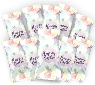 Packets with 'Happy Easter' text and floral designs on a white background