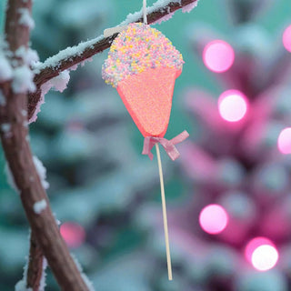Pink Christmas Decorations - Ice Cream Foam Ornament The Holiday Shop