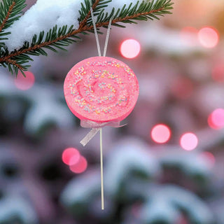 Pink Christmas Decorations - Lollipop Foam Ornament The Holiday Shop