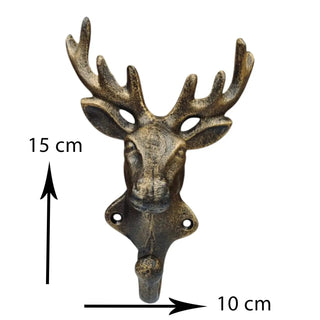 Metal Elk Reindeer Hook – Antique Finish