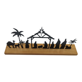 Modern Wooden Nativity Scene The Holiday Shop