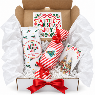 Christmas tree earrings gift set with cracker and treat bar