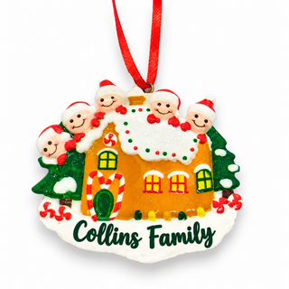 Gingerbread-themed Hanging Tree Ornament (Style 5) The Holiday Shop