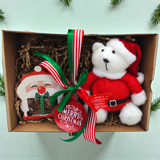 Polar Bear Christmas Gift Set of 3 with Cookies