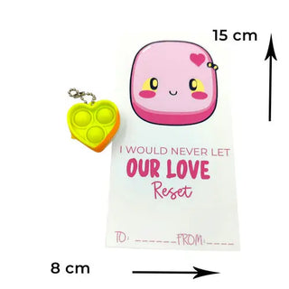 Yellow pushpop heart with pink valentines image cartoon