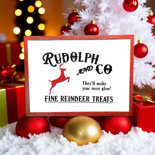 Reindeer Christmas Sign – Festive Seasonal Decoration The Holiday Shop