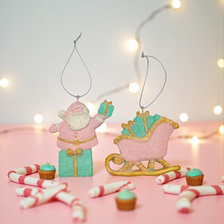 Santa Sleigh Tree Ornament Holiday Decoration The Holiday Shop