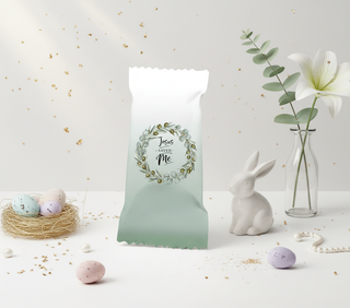 Easter Product packaging with decorative elements on a white background