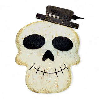 Halloween Wooden Decor Board – Skeleton “Skelly” Print The Holiday Shop