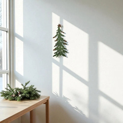 Small Christmas Metal Tree Hanging Wall Decoration – product photo 1