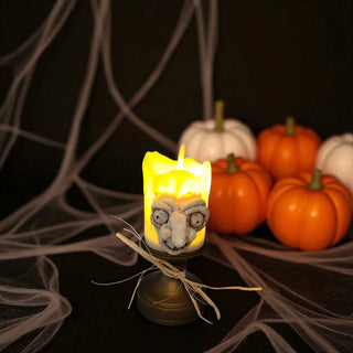 Carved Spooky Candle The Holiday Shop