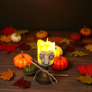 Carved Spooky Candle The Holiday Shop