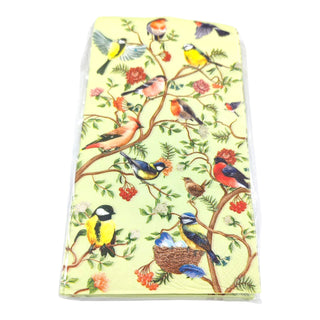 Notebook with bird and floral design on a white background