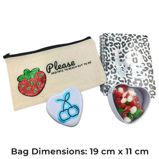 Berry-themed gift set with pink and purple packaging, ideal for fruity gift lovers on a white background