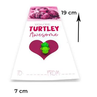 greenTurtle on a heart with a valentines message