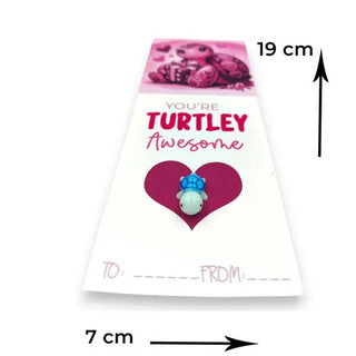 Blue Turtle on a heart with a valentines message