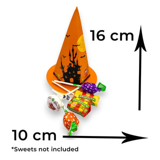 Witch Hat Orange Halloween Trick or Treat Pouch
