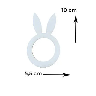 bunny ear napkin ring white