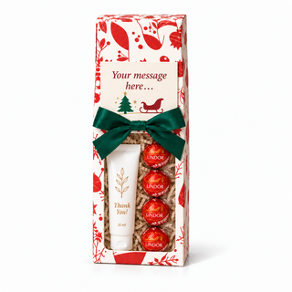 Corporate Christmas Gift Box – Personalised Hand Cream & Lindt Lindor | Bulk Client & Staff Gift South Africa The Holiday Shop