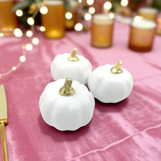 Mini Cream Faux Pumpkin Trio The Holiday Shop