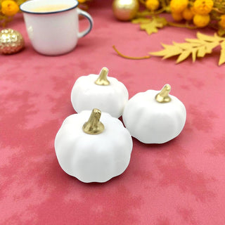 Mini Cream Faux Pumpkin Trio The Holiday Shop