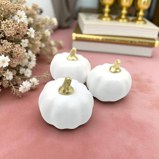 Mini Cream Faux Pumpkin Trio The Holiday Shop