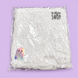 Creepy Cloth Halloween Table Runner – White Gauze