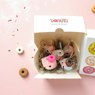Pastel Donut Bell Ornaments — Set of 5 The Holiday Shop
